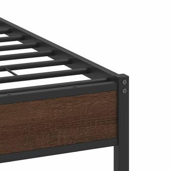 Bettgestell ohne Matratze Braun Eiche 137x190 cm Holzwerkstoff