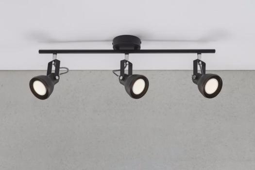 Nordlux Aslak 3-Spot Spotlight, GU10, 35W, schwarz (45740103)
