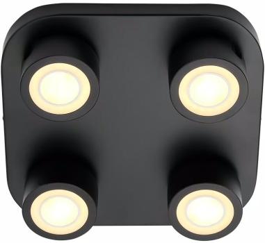 ARDEBO.de Nordlux Clyde 4-Spot Deckenleuchte, 14W, 2700K, schwarz (2412256003)