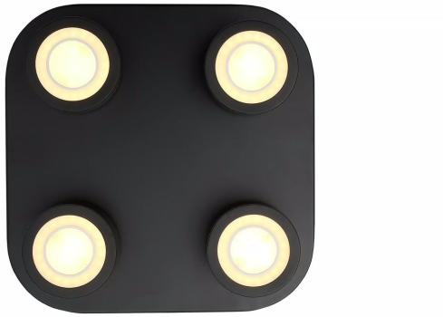 Nordlux Clyde 4-Spot Deckenleuchte, 14W, 2700K, schwarz (2412256003)