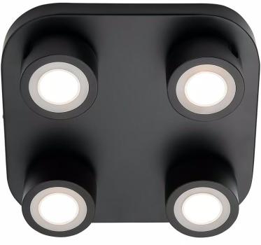 Nordlux Clyde 4-Spot Deckenleuchte, 14W, 2700K, schwarz (2412256003)