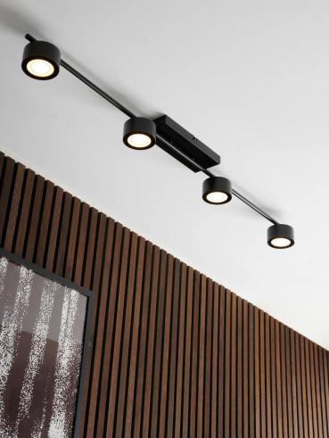 Nordlux Clyde 4-Rail Spotlight, 16W, 350lm, 2700K, schwarz (2213530103)