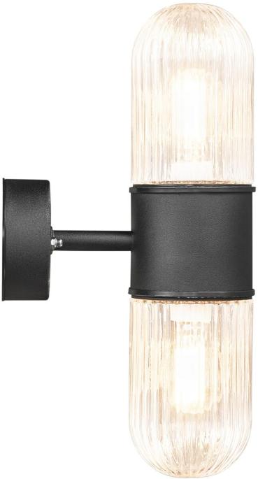 ARDEBO.de Nordlux Konyo Wandleuchte, E27, IP54, 2x40W, dimmbar, Metall, schwarz (5704924009600)