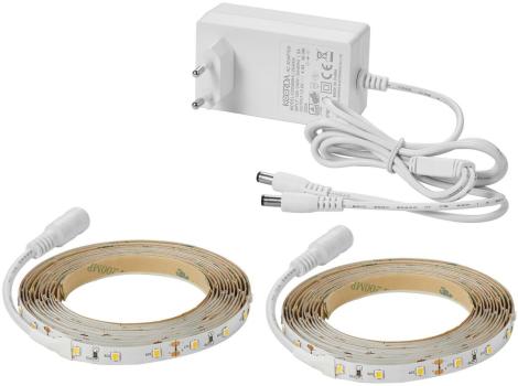 Nordlux Led Strip Effektleuchte, 2x 5 Meter, IP20, 2350L, 2700K, 31W, weiß (2210339901)