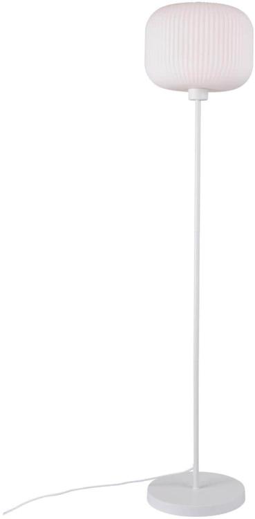 ARDEBO.de Nordlux Milford Stehlampe, E27, IP20, gerillte Oberfläche, Glas, weiß (48924001)