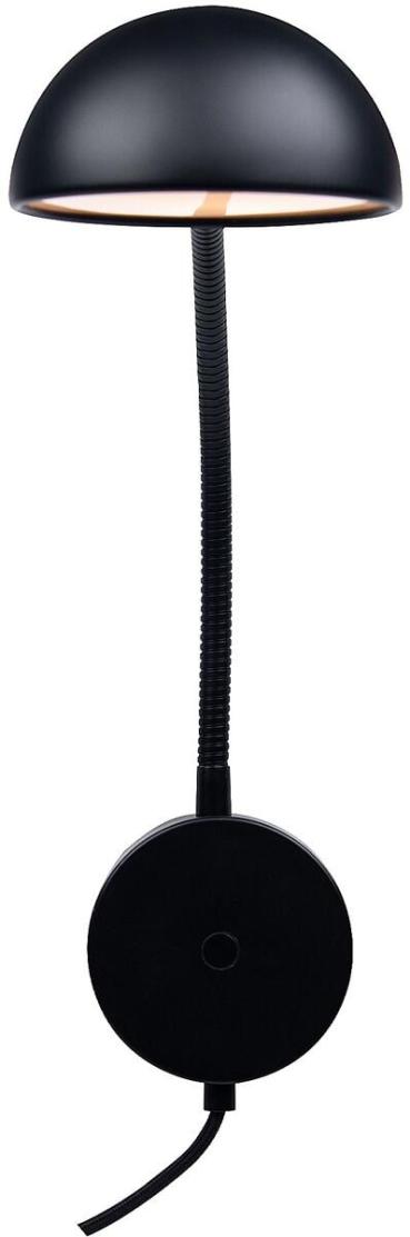 Nordlux Nomi Wandleuchte, E14, IP20, 8W, verstellbarer Lampenkopf, schwarz (2220171003)