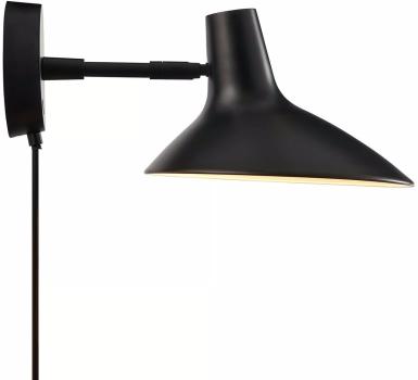 Norldux Darci Short Wandleuchte, E14, 25W, schwarz (2320221003)