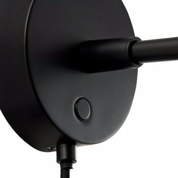 Norldux Darci Short Wandleuchte, E14, 25W, schwarz (2320221003)