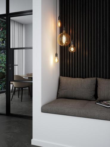 Nordlux Smart E27, G200 Deco Leuchtmittel, 2200K, 380L, 4,7W, dimmbar, Riesenkugel, bernstein (2170122747)