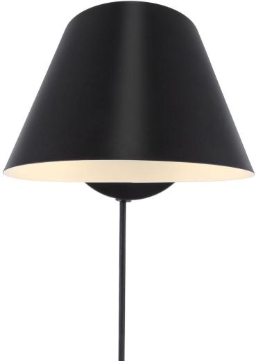 Nordlux Stay Wandleuchte, E27, IP20, 60W, Aluminium, schwarz (2220381003)