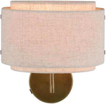 Nordlux Takai Wandleuchte, E27, IP20, 25W, Stoff-Lampenschirm, beige (2320421018)