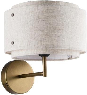 Nordlux Takai Wandleuchte, E27, IP20, 25W, Stoff-Lampenschirm, beige (2320421018)