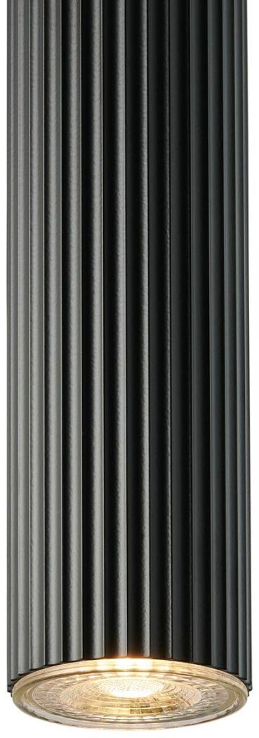 Nordlux Vico 4-Rail Pendelleuchte, GU10, IP20, 4x5W, dimmbar, gerippte Oberfläche, Metall, schwarz (2412143003)