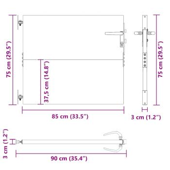 Gartentor 85x75 cm Cortenstahl