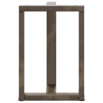 Esstischbeine T-Form 2 Stk. Naturstahl 50x35x(72-73) cm Stahl
