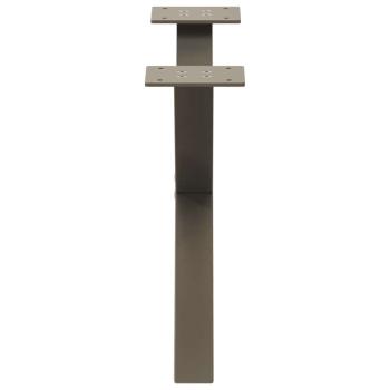 Couchtischbeine X-Form 2 Stk. Naturstahl 60x(30-31) cm Stahl