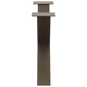 Couchtischbeine X-Form 2 Stk. Naturstahl 70x(42-43) cm Stahl