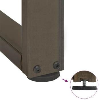 Konsolentischbeine T-Form 2 Stk. Naturstahl 38x25x(72-73) cm