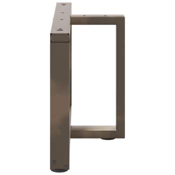 Couchtischbeine T-Form 2 Stk. Naturstahl 70x25x(42-43) cm Stahl