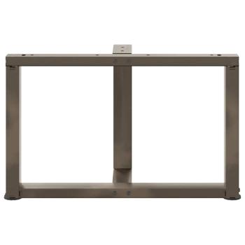 Couchtischbeine T-Form 2 Stk. Naturstahl 70x25x(42-43) cm Stahl