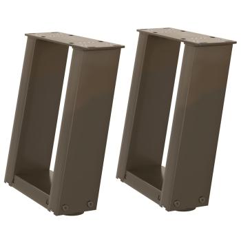 Couchtischbeine U-Form 2 Stk. Naturstahl 30x(30-31) cm Stahl