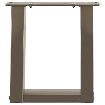 Couchtischbeine U-Form 2 Stk. Naturstahl 30x(30-31) cm Stahl