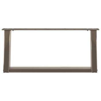 Couchtischbeine U-Form 2 Stk. Naturstahl 60x(30-31) cm Stahl
