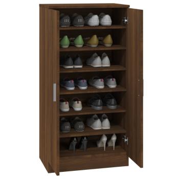 Schuhschrank Braun Eichen-Optik 55x35x108 cm Holzwerkstoff