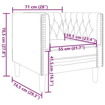 3-tlg. Chesterfield-Sofa-Set Braun Kunstleder Wildleder-Optik