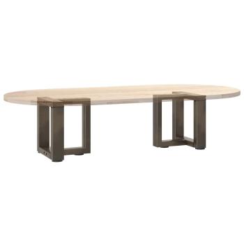 Couchtischbeine T-Form 2 Stk. Naturstahl 30x25x(30-31) cm Stahl