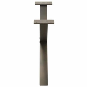 Couchtischbeine X-Form 2 Stk. Naturstahl 70x(30-31) cm Stahl