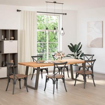 Esstischbeine U-Form 2 Stk. Naturstahl 70x(72-73) cm Stahl