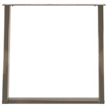 Esstischbeine U-Form 2 Stk. Naturstahl 70x(72-73) cm Stahl