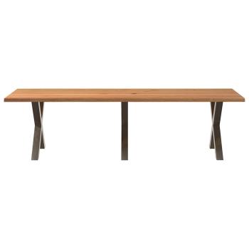 Esstisch Hellbraun 280x100x74 cm Massivholz Eiche Rechteckig
