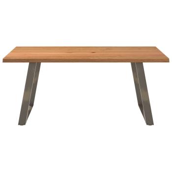 Esstisch mit Baumkanten 180x120x74 cm Massivholz Eiche Rechteck