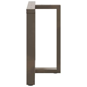 Esstischbeine T-Form 2 Stk. Naturstahl 80x35x(72-73) cm Stahl
