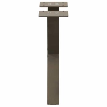 Couchtischbeine X-Form 2 Stk. Naturstahl 30x(30-31) cm Stahl