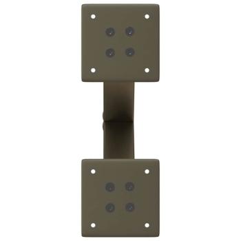 Couchtischbeine X-Form 2 Stk. Naturstahl 30x(30-31) cm Stahl