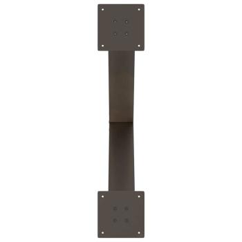 Esstischbeine X-Form 2 Stk. Naturstahl 80x(72-73) cm Stahl