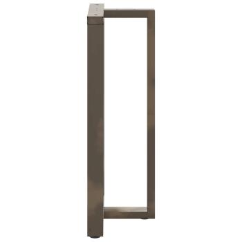 Bartischbeine T-Form 2 Stk. Naturstahl 60x35x(110-111) cm Stahl