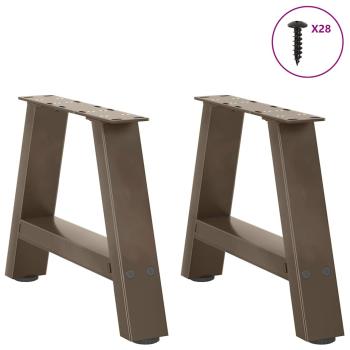 Couchtischbeine A-Form 2 Stk. 50x(30-31) cm Stahl