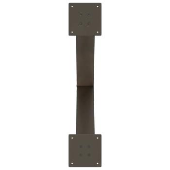 Esstischbeine X-Form 3 Stk. Naturstahl 80x(72-73) cm Stahl