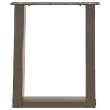 Couchtischbeine U-Form 2 Stk. Naturstahl 38x(42-43) cm Stahl