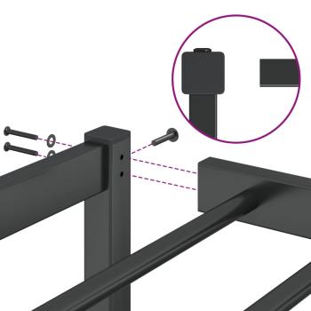 Bettgestell Metall Schwarz 80x200 cm