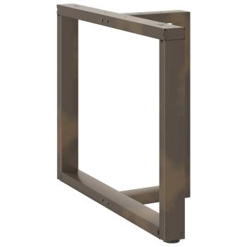 Esstischbeine T-Form 2 Stk. Naturstahl 90x35x(72-73) cm Stahl
