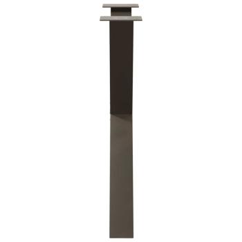 Esstischbeine X-Form 2 Stk. Naturstahl 70x(72-73) cm Stahl