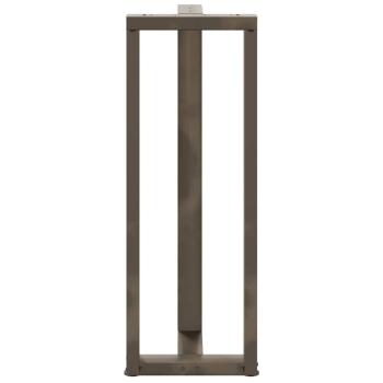 Bartischbeine T-Form 2 Stk. Naturstahl 50x35x(110-111) cm Stahl