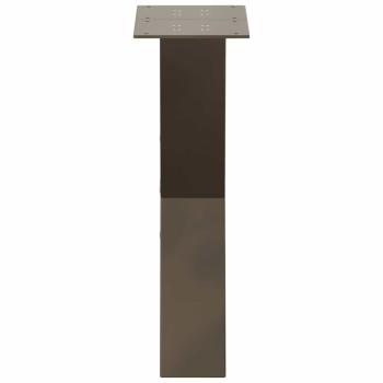 Couchtischbeine X-Form 2 Stk. Naturstahl 28x(42-43) cm Stahl