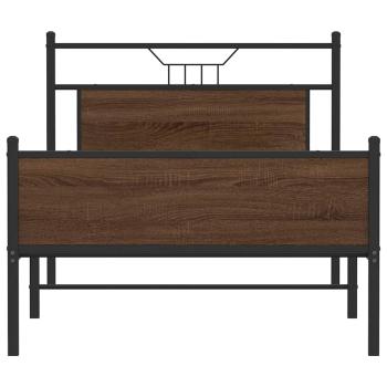 Bettgestell ohne Matratze Braun Eichen-Optik 107x203 cm