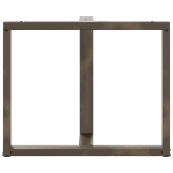 Esstischbeine T-Form 2 Stk. Naturstahl 100x35x(72-73) cm Stahl